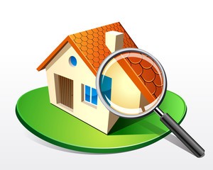 Dessin d'une maison observée à la loupe